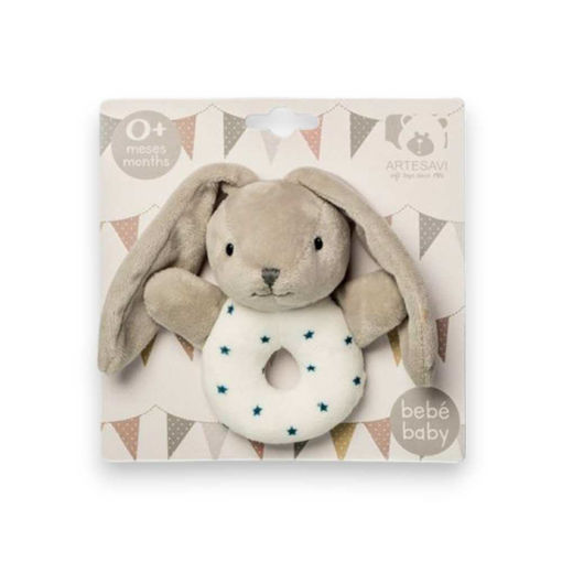 Picture of ARTESAVI BUNNY STARS TEETHER HOLDER BLUE